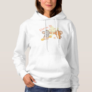Anime Tuffy und Jerry Cheers zu Käse Hoodie