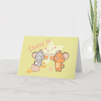 Anime Tuffy und Jerry Cheers zu Käse Karte