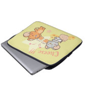 Anime Tuffy und Jerry Cheers zu Käse Laptopschutzhülle (Vorne Knopf)
