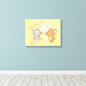 Anime Tuffy und Jerry Cheers zu Käse Leinwanddruck (Insitu (Holzboden))