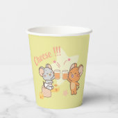 Anime Tuffy und Jerry Cheers zu Käse Pappbecher (Rückseite)