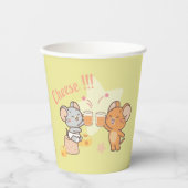Anime Tuffy und Jerry Cheers zu Käse Pappbecher (Vorderseite)
