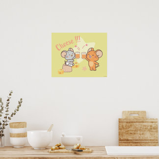 Anime Tuffy und Jerry Cheers zu Käse Poster