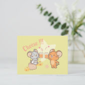 Anime Tuffy und Jerry Cheers zu Käse Postkarte (Stehend Vorderseite)