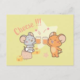 Anime Tuffy und Jerry Cheers zu Käse Postkarte