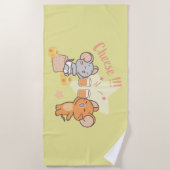 Anime Tuffy und Jerry Cheers zu Käse Strandtuch (Vorderseite)