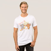 Anime Tuffy und Jerry Cheers zu Käse Tri-Blend Shirt (Vorderseite voll)