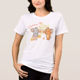Anime Tuffy und Jerry Cheers zu Käse Tri-Blend Shirt