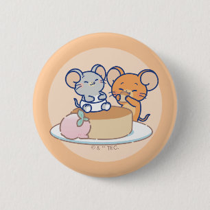 Anime Tuffy und Jerry Cheesecake Button