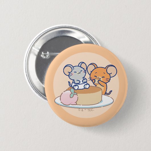 Anime Tuffy und Jerry Cheesecake Button (Vorne & Hinten)