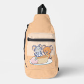 Anime Tuffy und Jerry Cheesecake Crossbody Bag (Vorderseite)