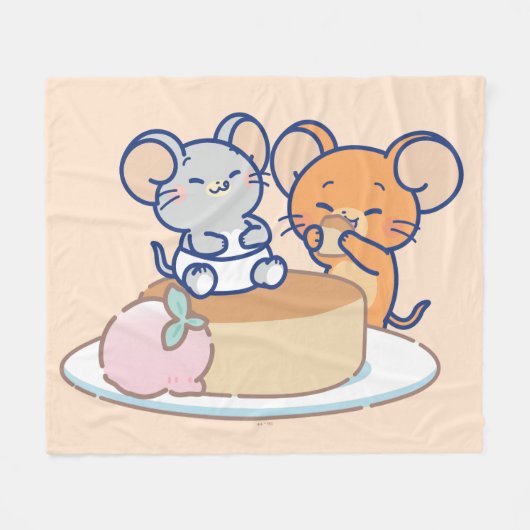Anime Tuffy und Jerry Cheesecake Fleecedecke (Vorderseite (Horizontal))