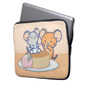 Anime Tuffy und Jerry Cheesecake Laptopschutzhülle (Vorderseite Links)
