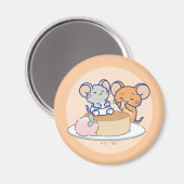 Anime Tuffy und Jerry Cheesecake Magnet (Vorderseite/Rückseite)