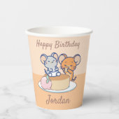 Anime Tuffy und Jerry Cheesecake Pappbecher (Vorderseite)