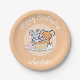 Anime Tuffy und Jerry Cheesecake Pappteller