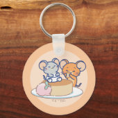 Anime Tuffy und Jerry Cheesecake Schlüsselanhänger (Vorderseite)