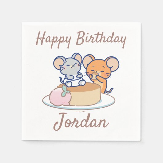 Anime Tuffy und Jerry Cheesecake Serviette (Vorderseite)