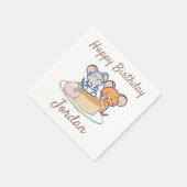 Anime Tuffy und Jerry Cheesecake Serviette (Ecke)