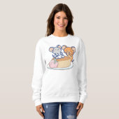 Anime Tuffy und Jerry Cheesecake Sweatshirt (Vorne ganz)