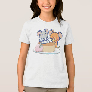 Anime Tuffy und Jerry Cheesecake Tri-Blend Shirt
