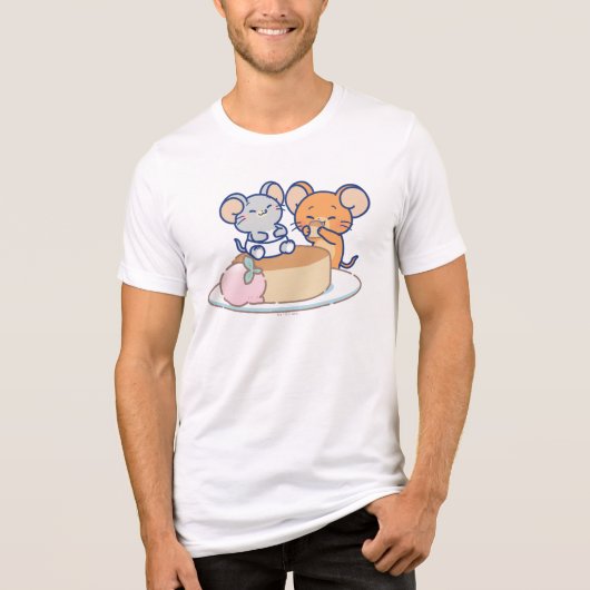 Anime Tuffy und Jerry Cheesecake Tri-Blend Shirt (Vorderseite)