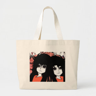 Anime Twins Jumbo Stoffbeutel