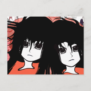 Anime Twins Postkarte