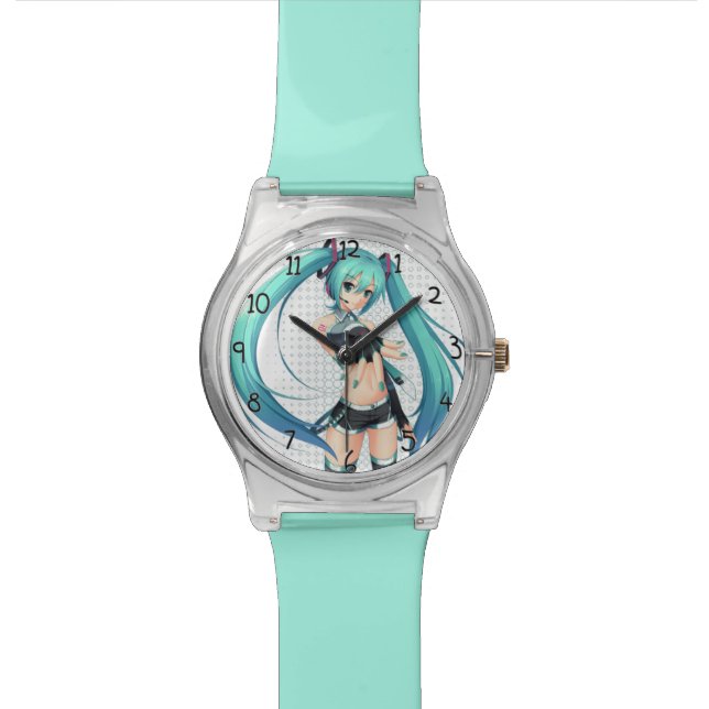 Anime-Uhr Armbanduhr (Nahaufnahme)