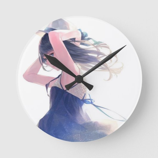 Anime-Uhr Runde Wanduhr (Vorderseite)