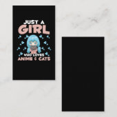 Anime und Cat Girl Japanisch Otaku Manga Japan Visitenkarte (Vorne/Hinten)