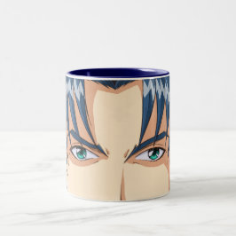 Anime und Manga stellt gegenüber Zweifarbige Tasse