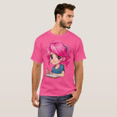 Anime und Skizzen von Anime-Mädchen T-Shirt (Vorne ganz)