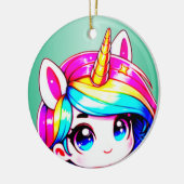 Anime Unicorn Kids Keramik Ornament (Links)