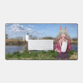 Anime, V Tuber, VTuber Bird Schreibtischunterlage (Tastatur & Maus)