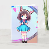 Anime Valentinstag Karte (Vorderseite)