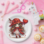 Anime Valentinstag Pappteller (Party)