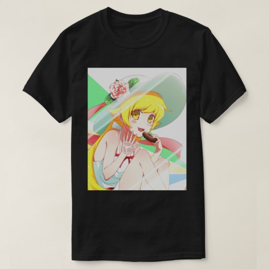 Anime Vampire Girl Shinobu Waifu Graphic T-Shirt (Design vorne)