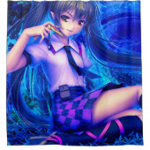 Anime-Vampirs-Mädchen-Duschvorhang Duschvorhang (Vorderseite)