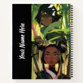 Anime Variety Cover 8.5" x 11" Spiral Sketchbook Notizblock (Rückseite)