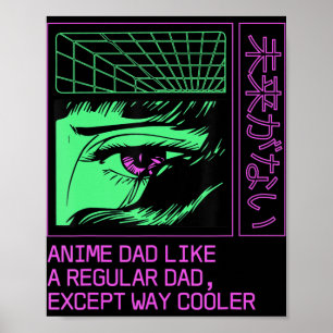 Anime-Vater wie ein regelmäßiger Manga-Vater-Tag Poster