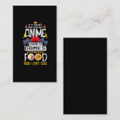 Anime Video Game Food Gamer Nerd Gaming Controller Visitenkarte (Vorne/Hinten)