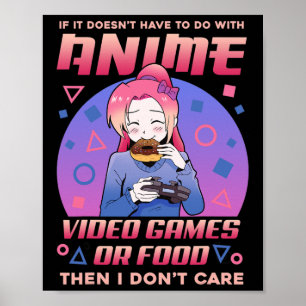 Anime Video Games Food Donuts Kawaii Otaku Japan m Poster