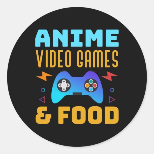 Anime, Video Games & Food | Lovely Design Runder Aufkleber (Vorderseite)