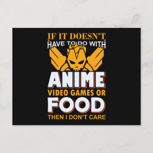 Anime-, Video- und Lebensmittelangebot Schönes D Postkarte