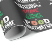 Anime-Videospiele oder Nahrungsmittellustiger Geschenkpapier (Rolleneckpunkt)