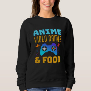 Anime, Videospiele und Lebensmittel   Schönes Desi Sweatshirt