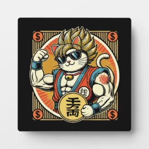 Anime Vintag Maneki Neko Lucky Cat, Erfolgsgeld Fotoplatte