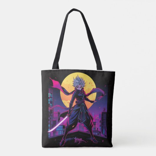 Anime Violet - Bold & Dreamy Ästhetik Tasche (Rückseite)