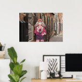 anime, VTuber, V Tuber Dutch town Poster (Heimbüro)